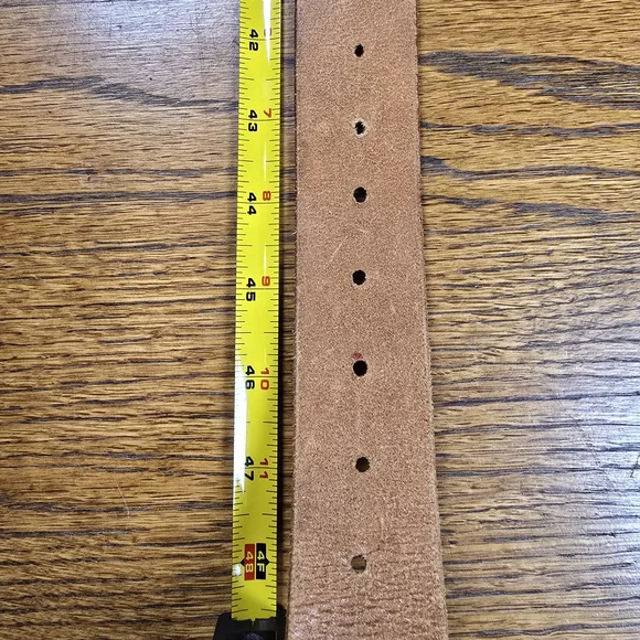 Vintage Western Genuine Leather Tooled Belt Deer Forest Scene Made USA Hunting - Picture 10 of 13